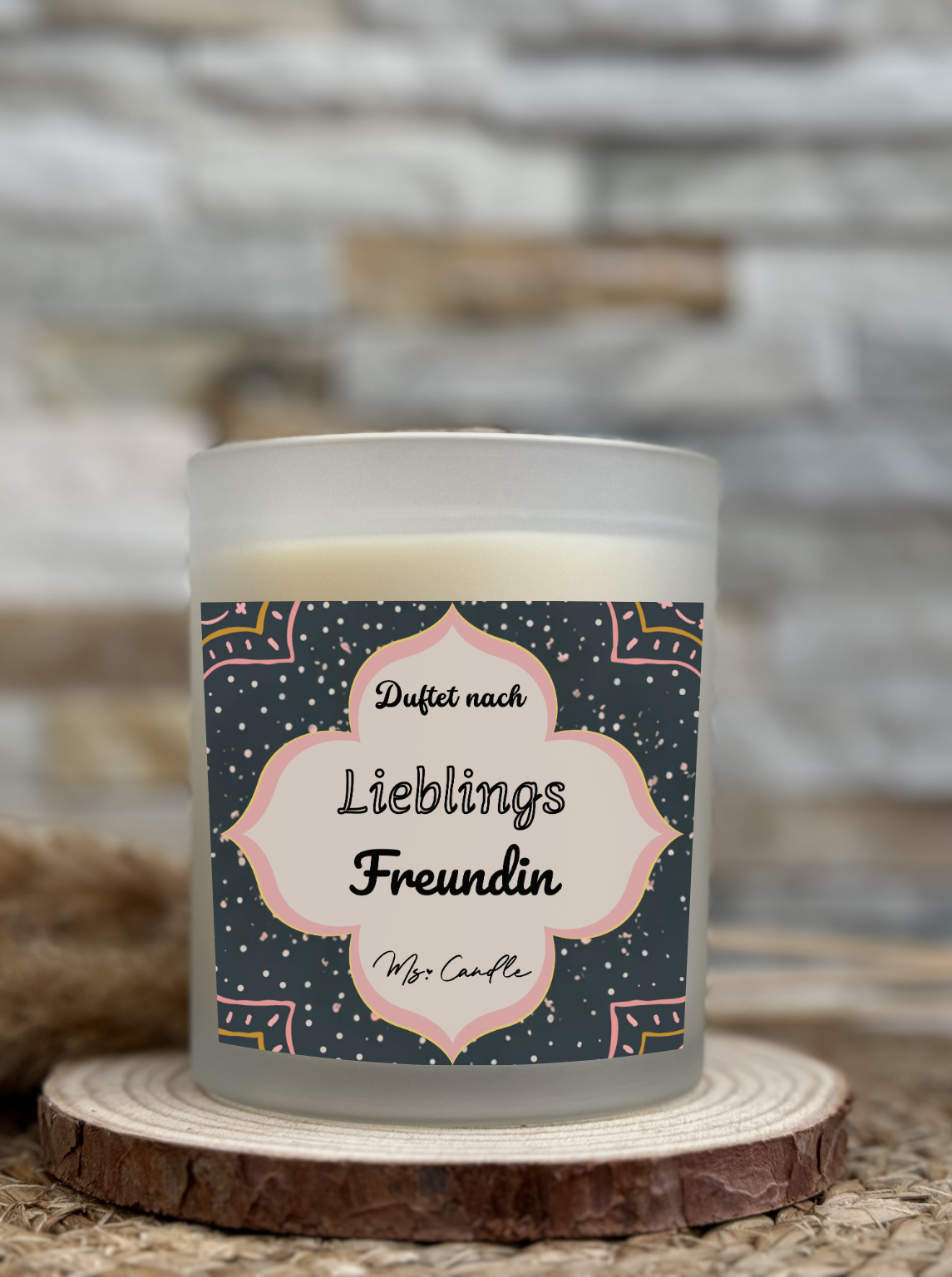 Duftkerze mit Botschaft - Lieblings Freundin