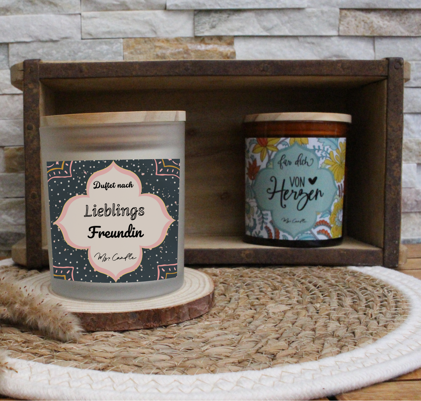 Duftkerze mit Botschaft - Lieblings Freundin