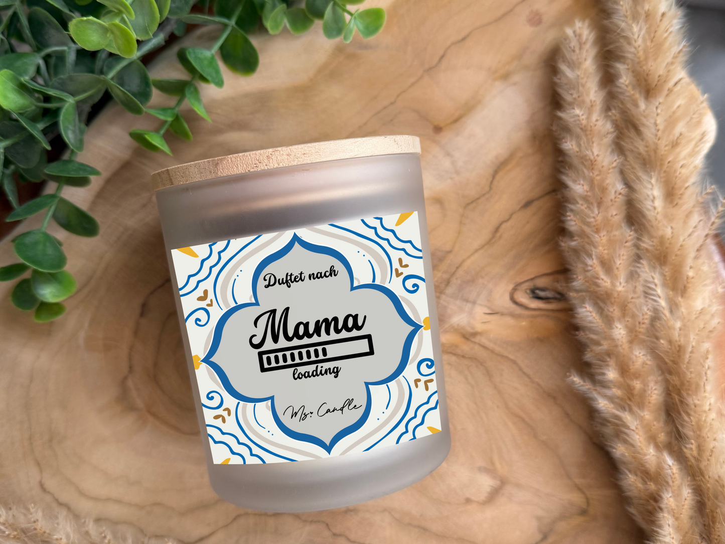 Duftkerze mit Botschaft - Mama Loading