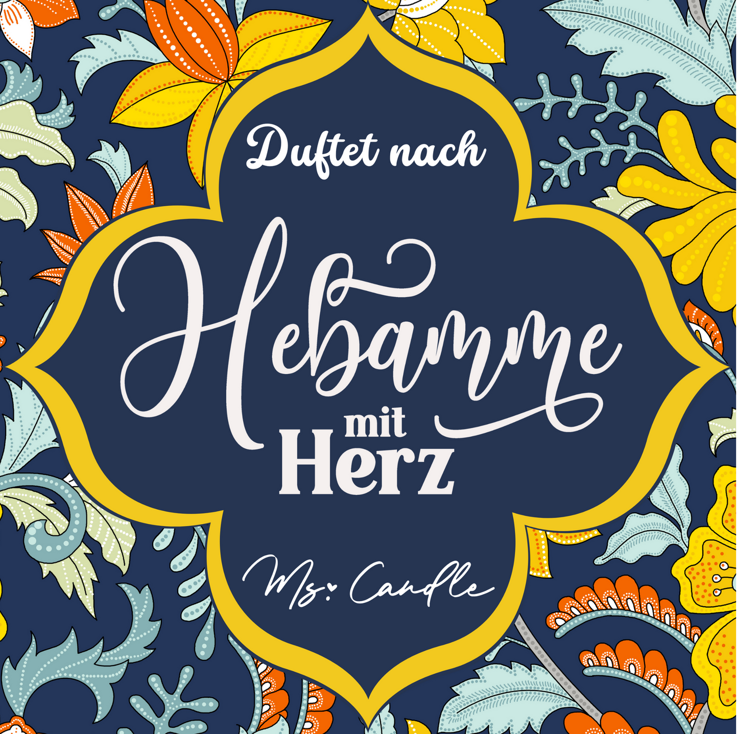 Kerze mit Botschaft - Hebamme mit Herz