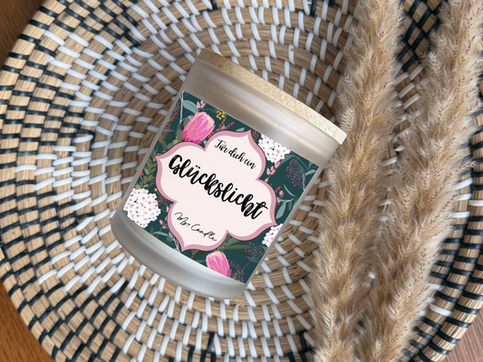 Duftkerze mit Botschaft - Für dich ein Glückslicht