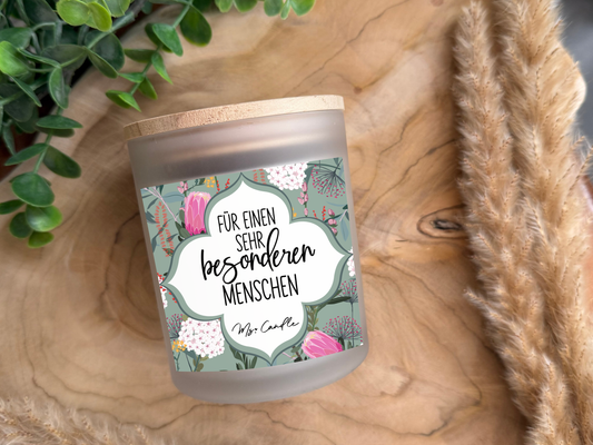 Duftkerze mit Botschaft - Für einen sehr besonderen Menschen