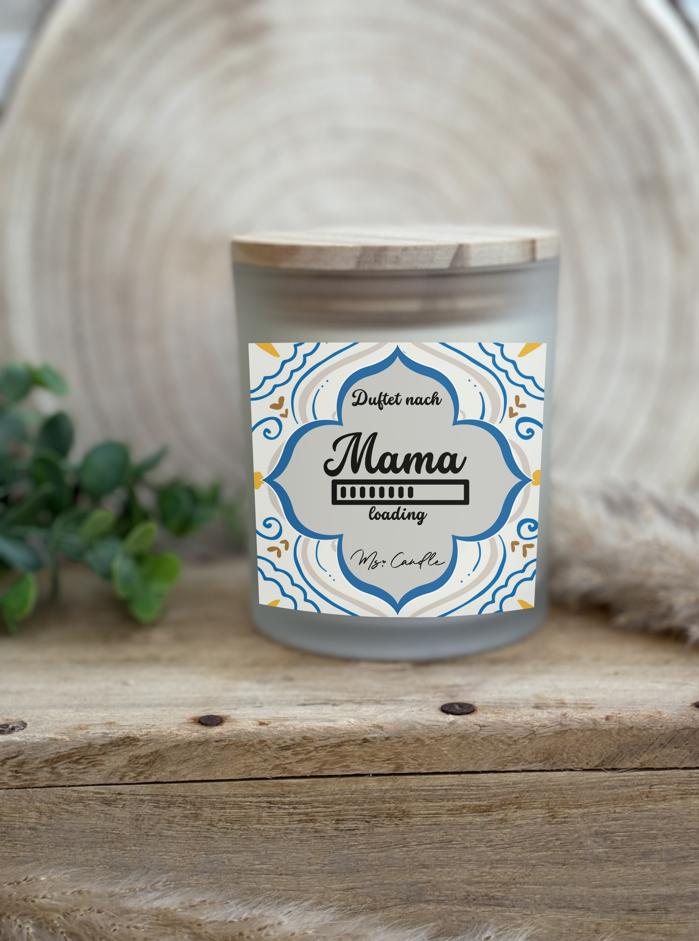 Duftkerze mit Botschaft - Mama Loading