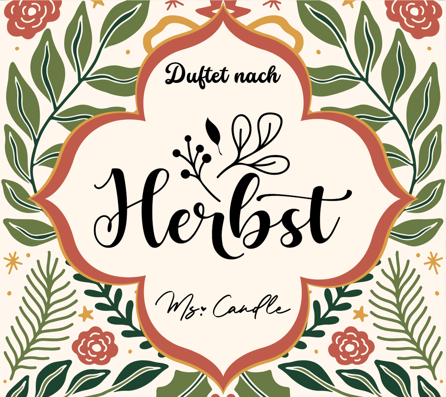 Duftkerze mit Spruch - Herbst