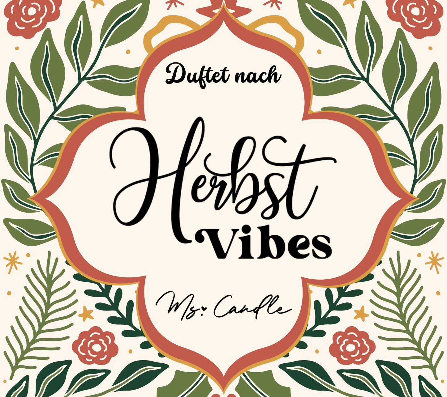 Duftkerze mit Spruch - Herbst Vibes