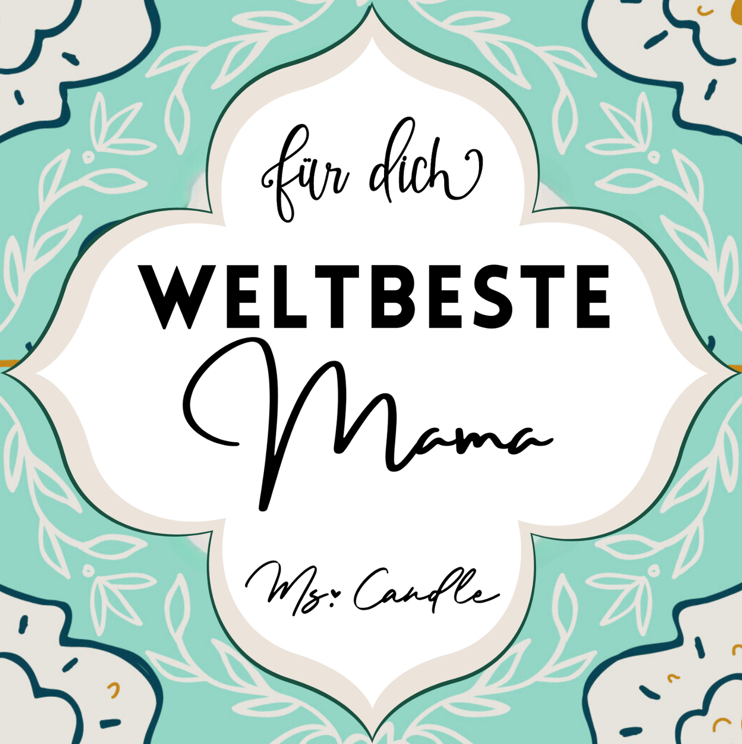 Duftkerze mit Spruch - Weltbeste Mama