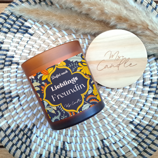 Duftkerze mit Botschaft -  Lieblings Freundin