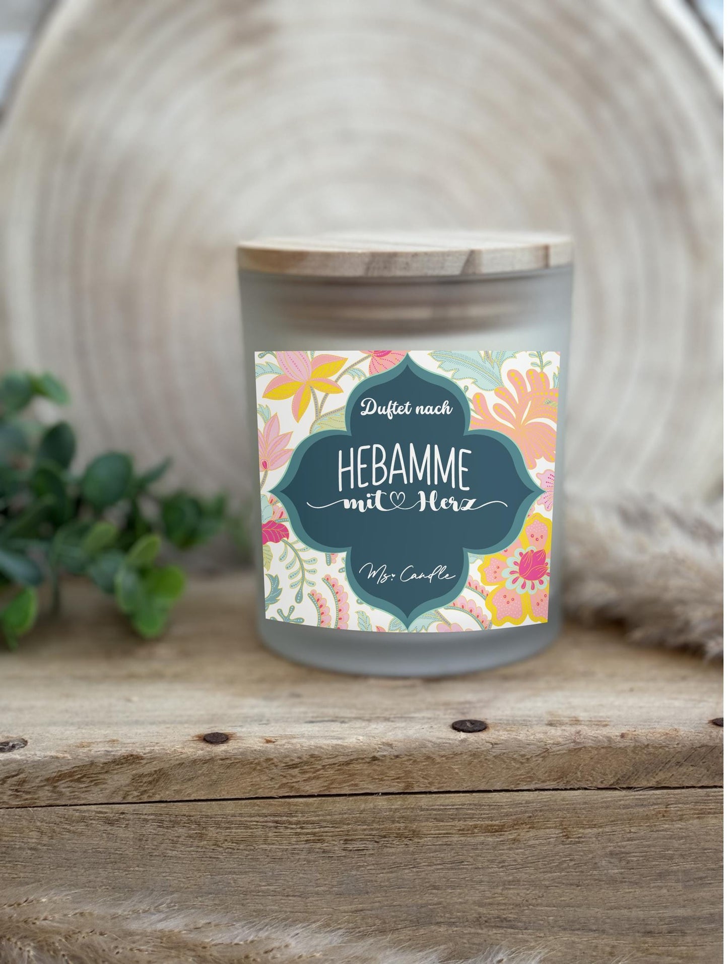 Geschenk für Hebamme Danke Geschenk zum Abschied Hebamme Duftkerze Geschenk mit Spruch Hebamme mit Herz Sojawachs Kerze