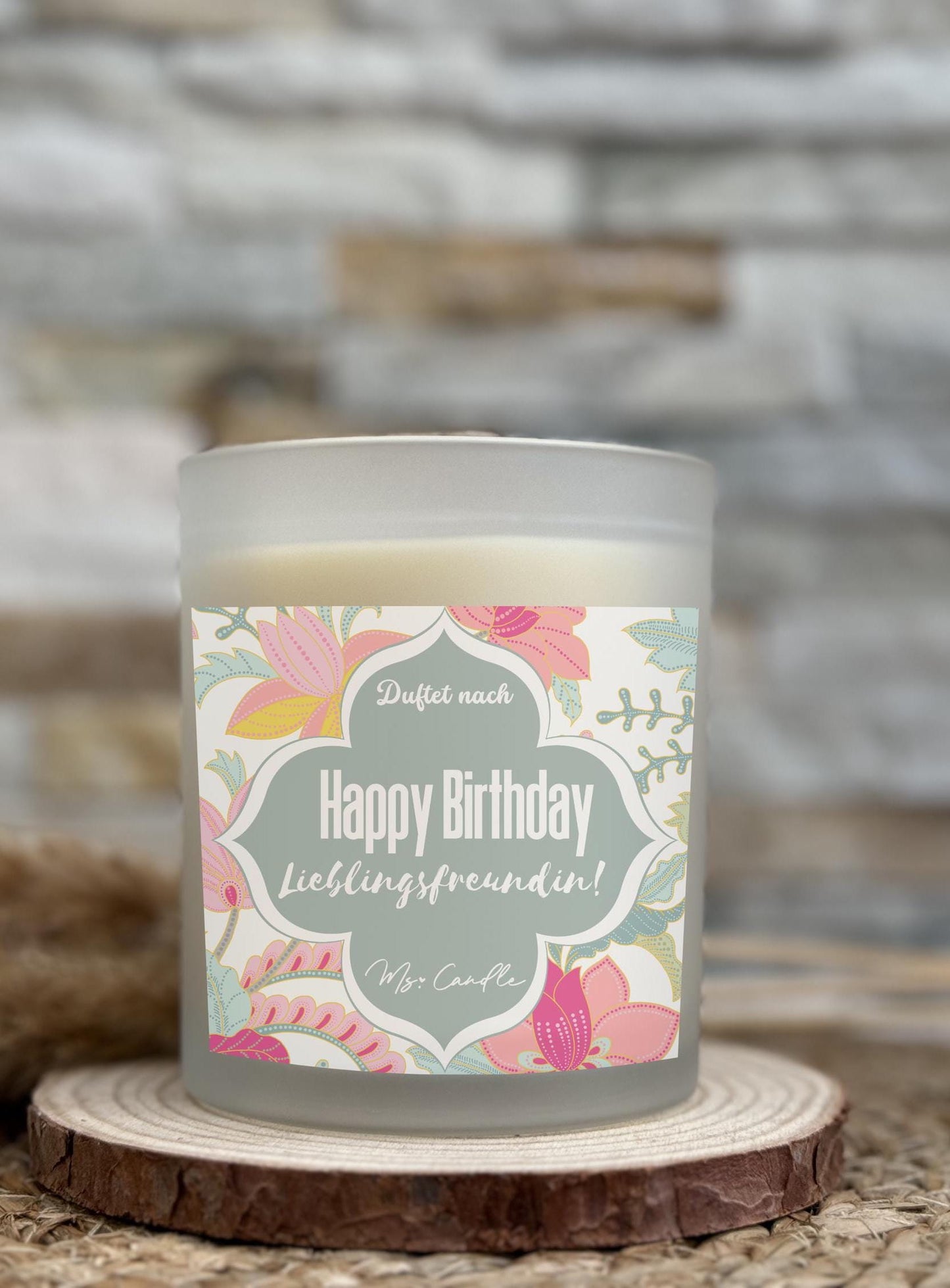 Duftkerze mit Botschaft - Happy Birthday Lieblingsfreundin