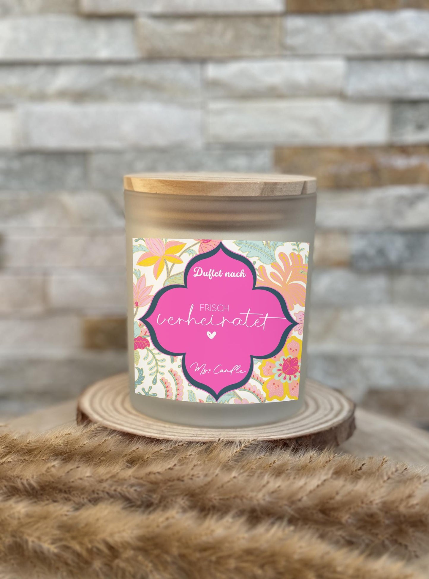 Kerze Hochzeitsgeschenk Ehepaar Hochzeitstag Geschenk Duftkerze mit Spruch Frisch verheiratet Sojawachs Kerze Hochzeit Brautpaar Geschenk