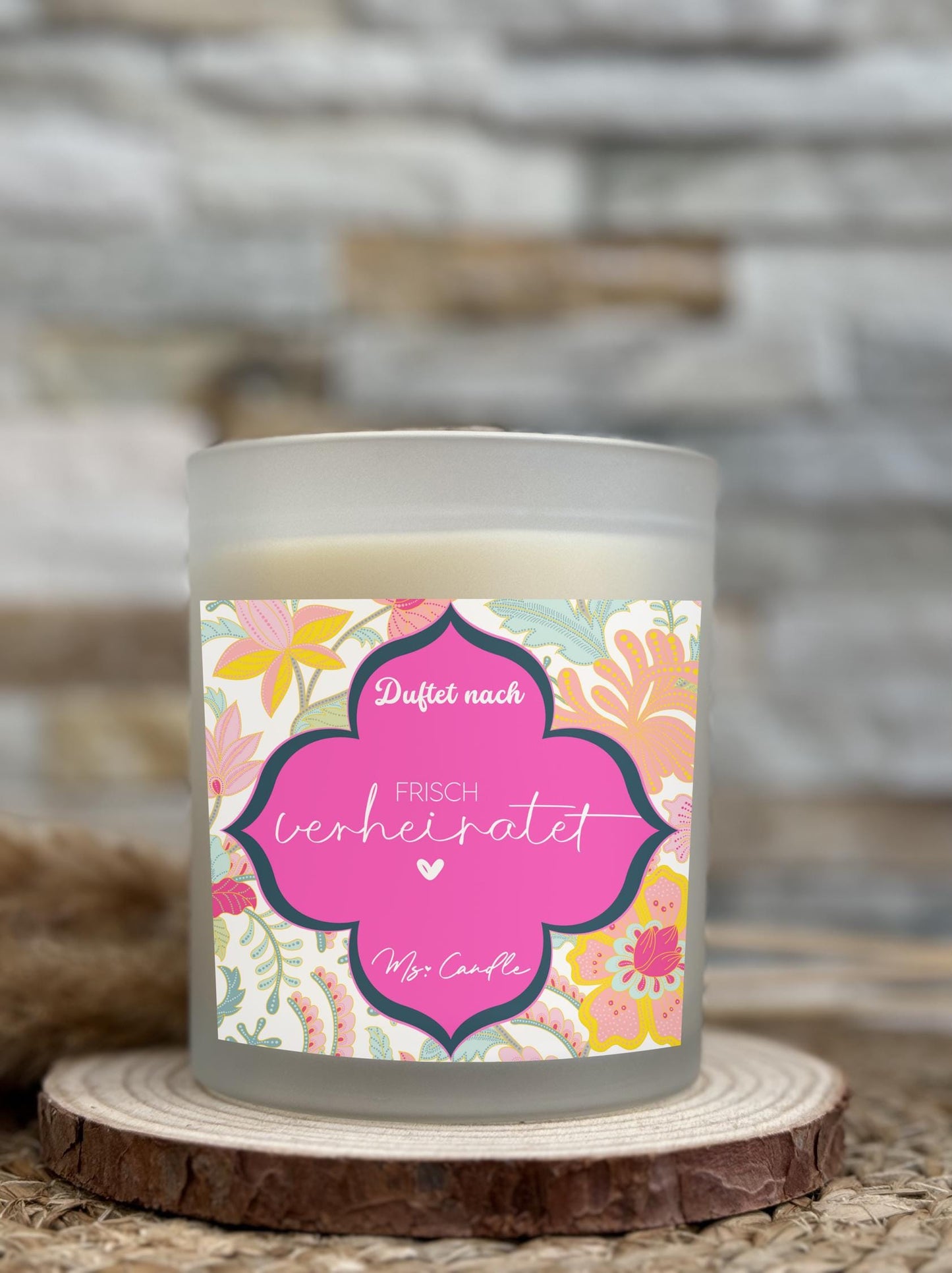 Kerze Hochzeitsgeschenk Ehepaar Hochzeitstag Geschenk Duftkerze mit Spruch Frisch verheiratet Sojawachs Kerze Hochzeit Brautpaar Geschenk