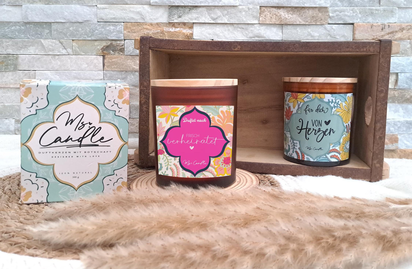 Kerze Hochzeitsgeschenk Ehepaar Hochzeitstag Geschenk Duftkerze mit Spruch Frisch verheiratet Sojawachs Kerze Hochzeit Brautpaar Geschenk