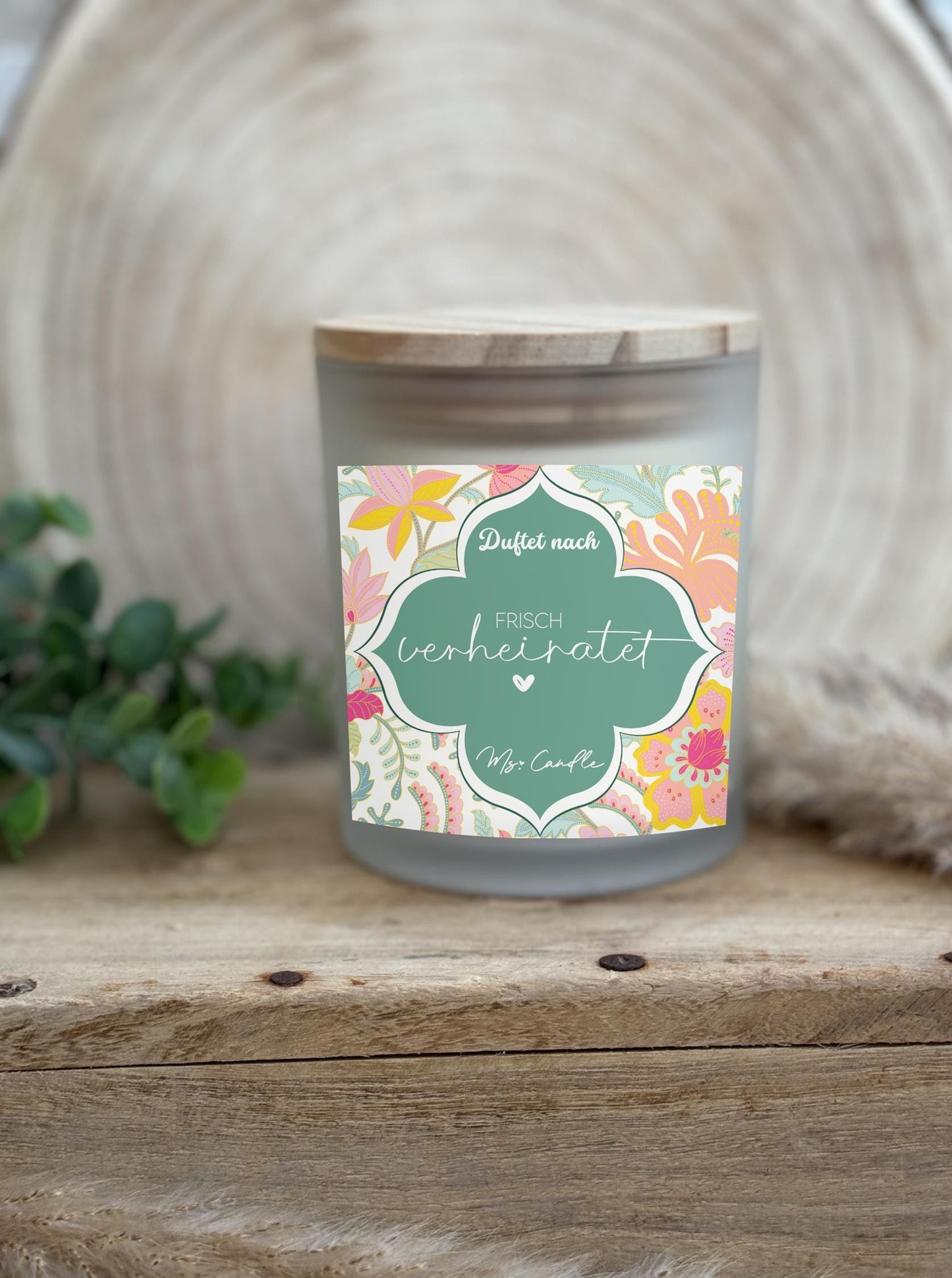 Hochzeitsgeschenk Ehepaar Hochzeitstag Geschenk Duftkerze mit Spruch frisch verheiratet Sojawachs Kerze zur Hochzeit Geschenk für Brautpaar