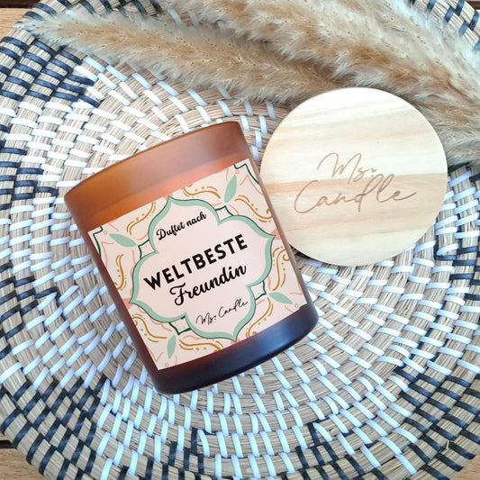 Duftkerze mit Botschaft - Weltbeste Freundin