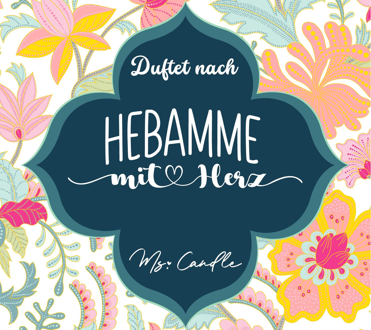 Geschenk für Hebamme Danke Geschenk zum Abschied Hebamme Duftkerze Geschenk mit Spruch Hebamme mit Herz Sojawachs Kerze