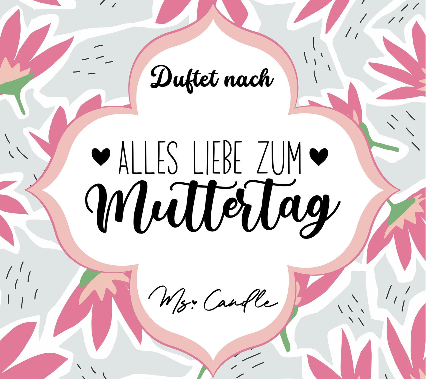 Duftkerze mit Botschaft - Alles liebe zum Muttertag
