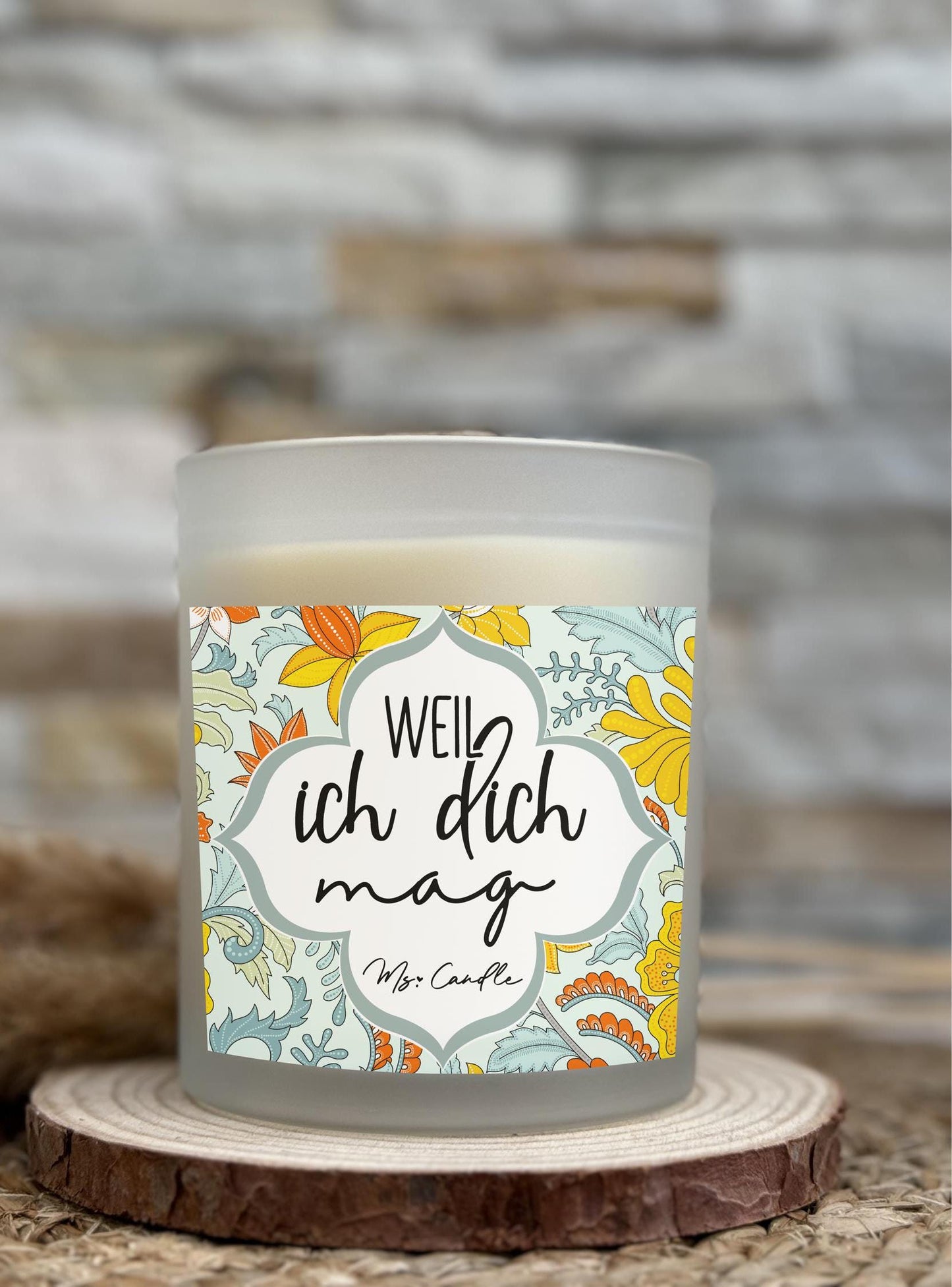 Duftkerze mit Botschaft - Weil ich dich mag