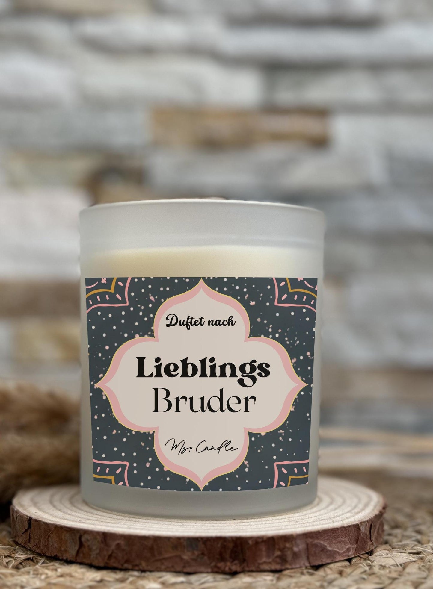 Duftkerze mit Botschaft - Lieblings Bruder