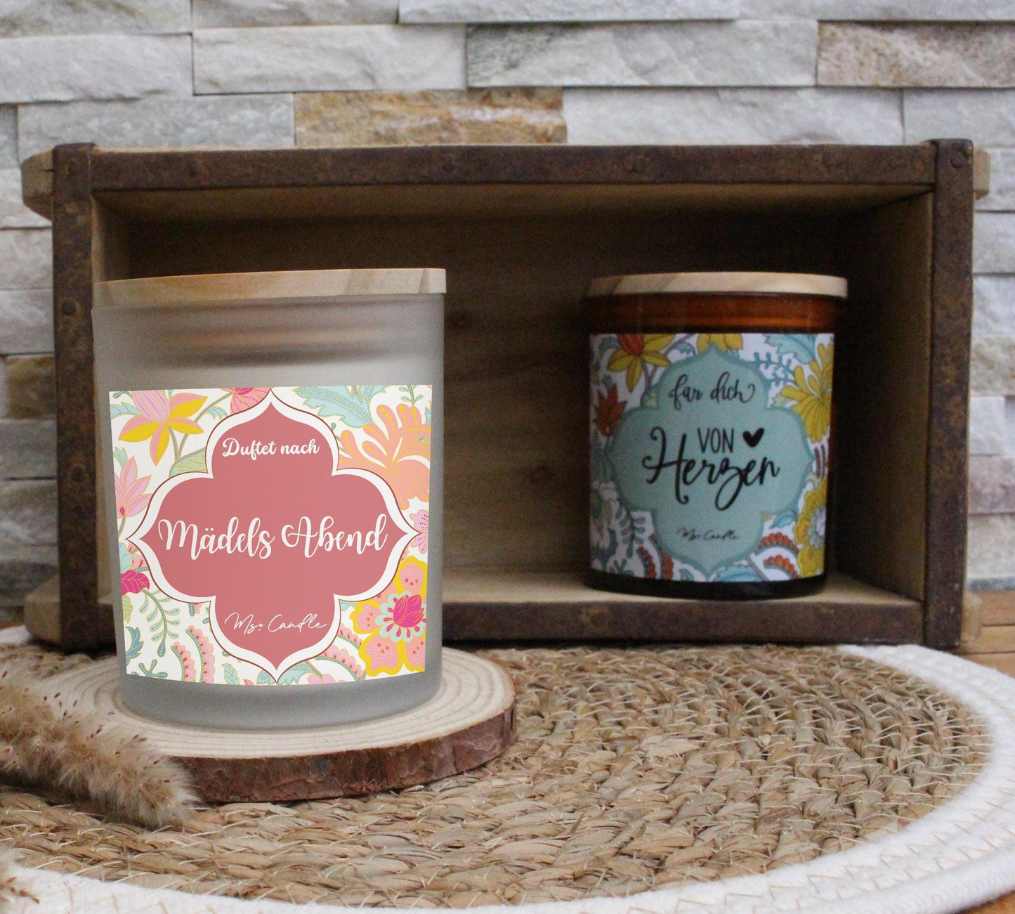 Duftkerze mit Botschaft - Mädelsabend