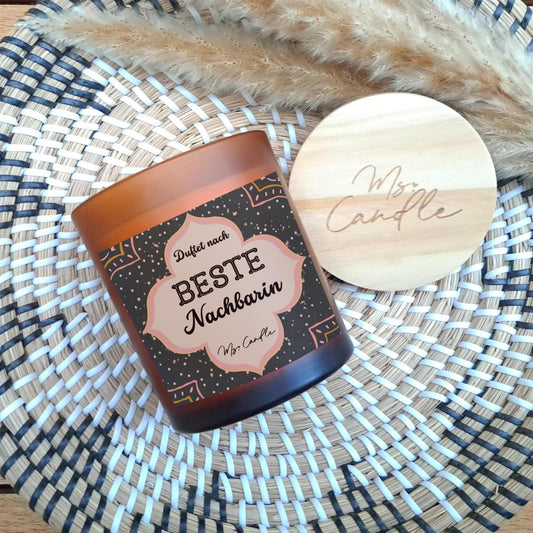 Duftkerze mit Botschaft - Beste Nachbarin