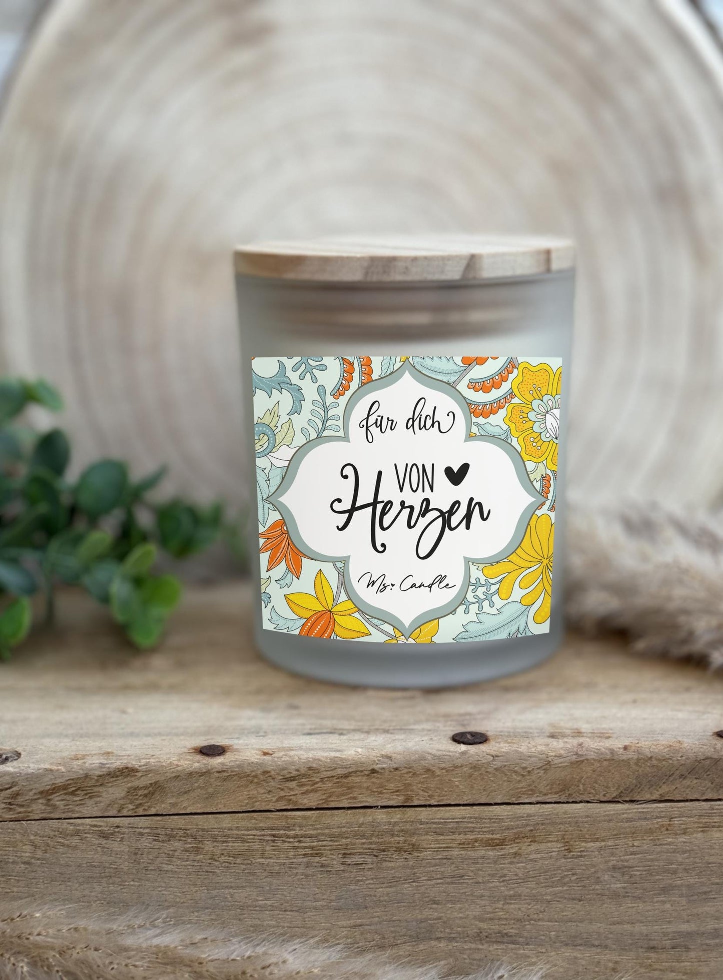 Duftkerze mit Botschaft - für dich von Herzen