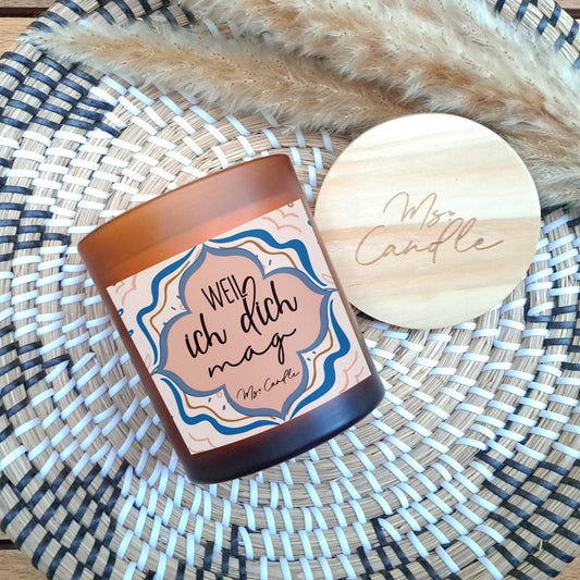 Duftkerze mit Botschaft - Weil ich dich mag