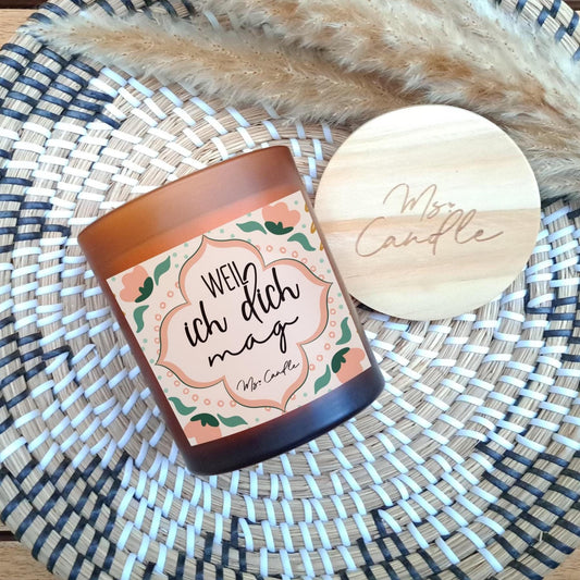 Duftkerze mit Botschaft - Weil ich dich mag