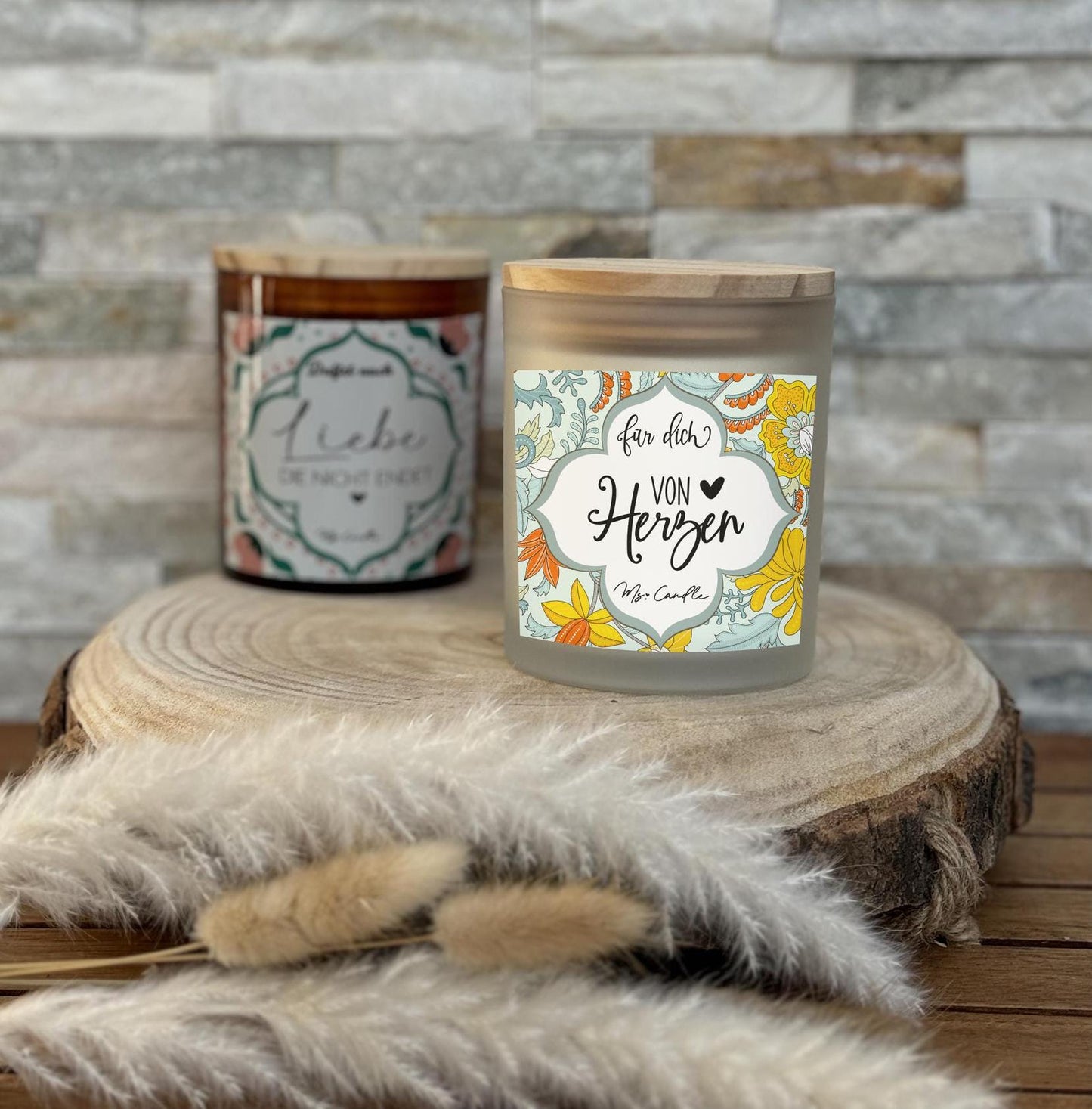 Duftkerze mit Botschaft - für dich von Herzen