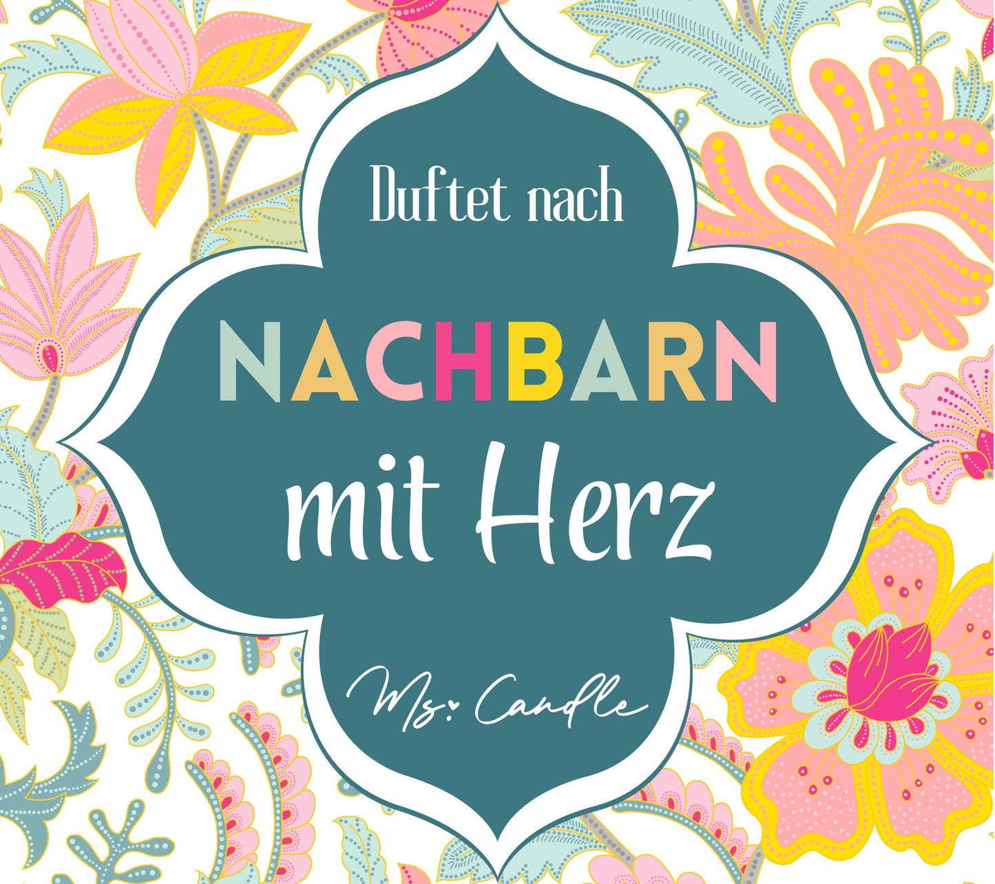 Geschenk für Nachbarn Duftkerze mit Spruch Geschenk zum Geburtstag Sojawachs Kerze mit Botschaft Nachbarn mit Herz Dankeschön Geschenk