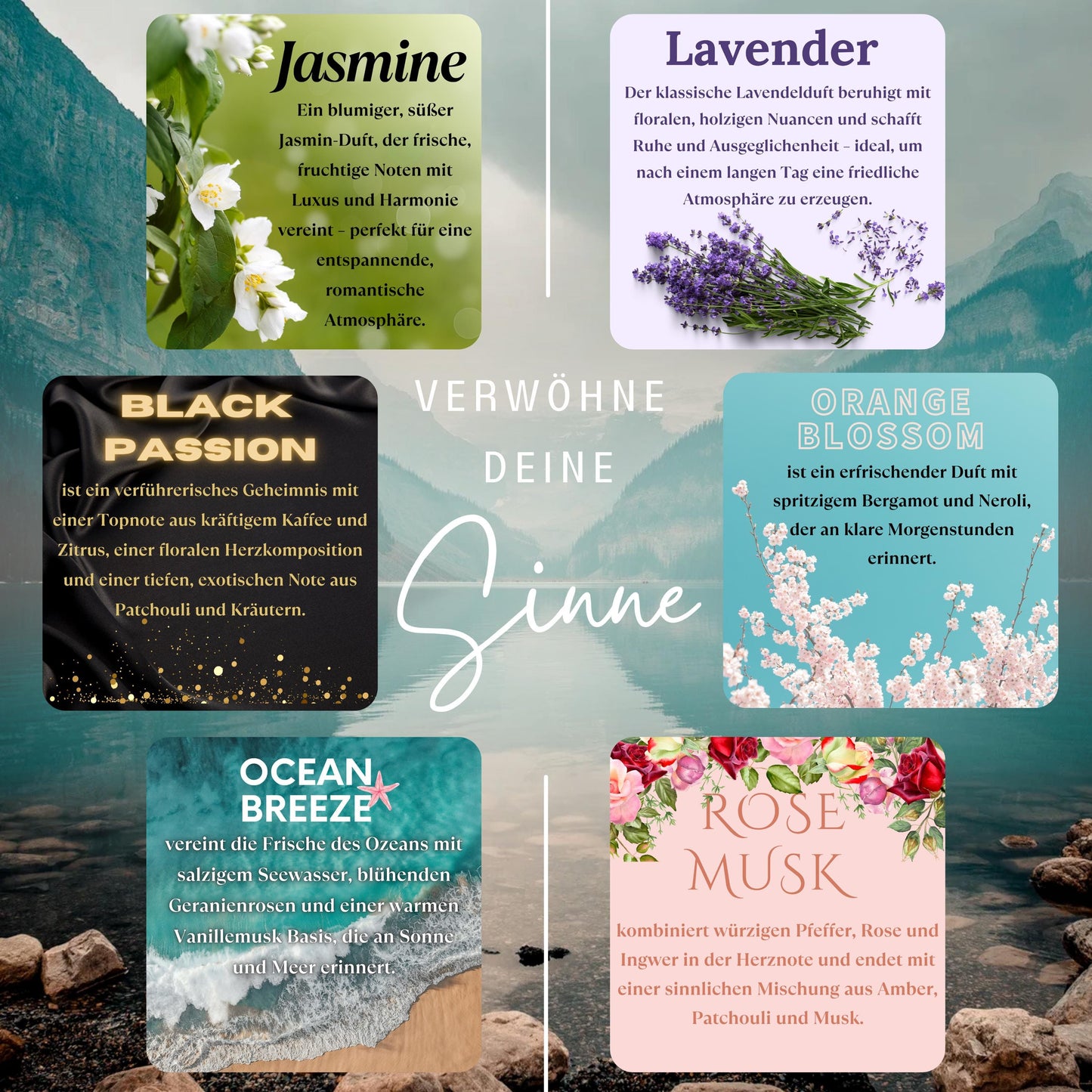 Duftkerze mit Botschaft - Die Welt ist schön, weil du mit drauf bist