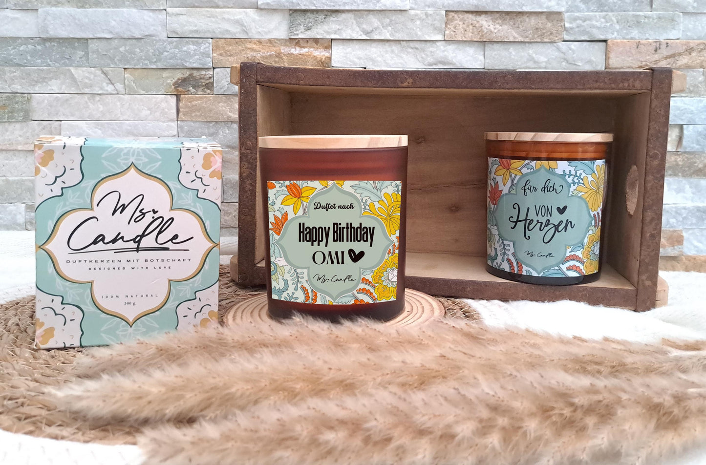 Geschenk für Oma Duftkerze mit Botschaft Geburtstagsgeschenk für Oma Geschenk Sojawachs Kerze mit Spruch für Oma Geschenkidee