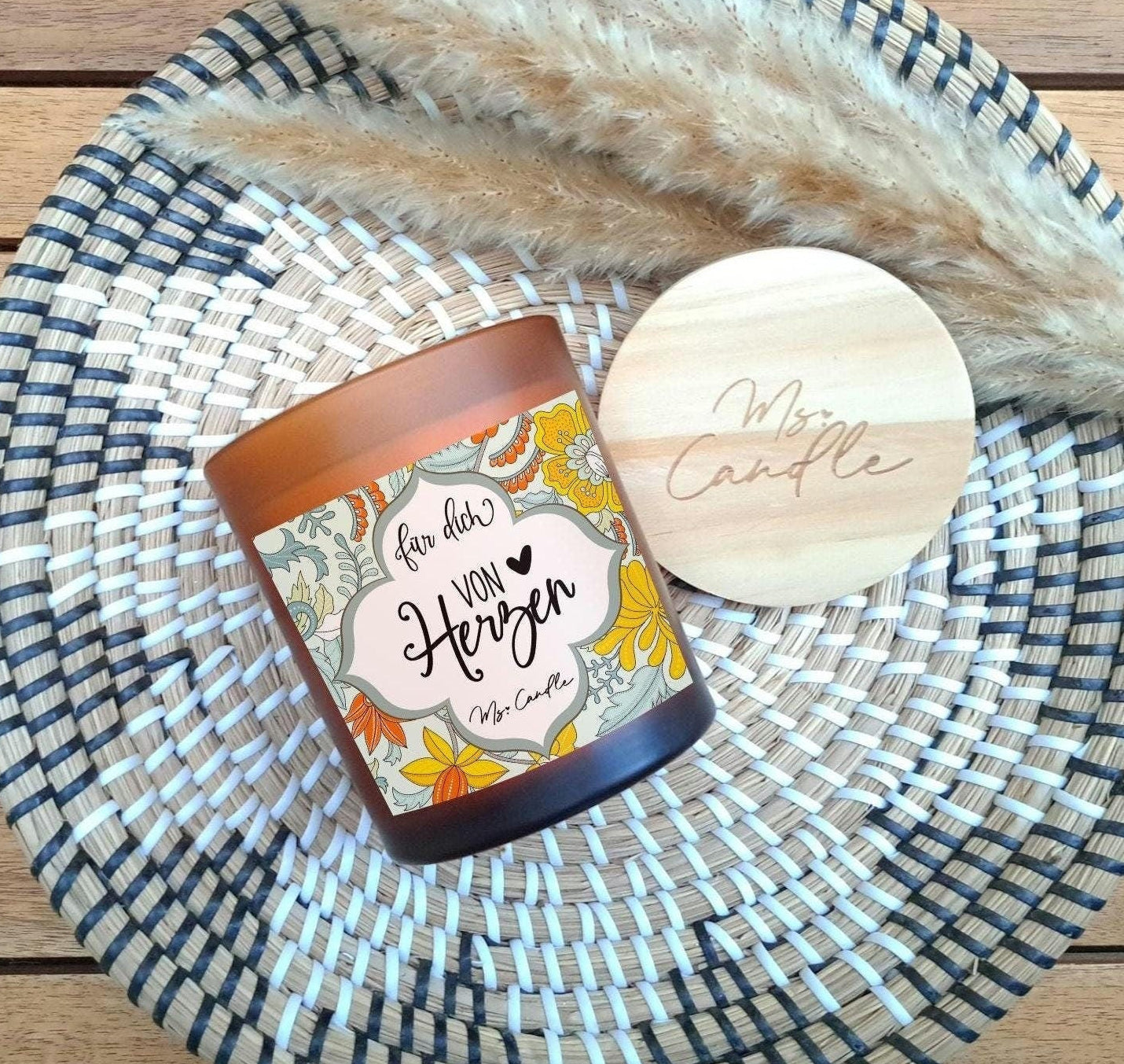 Duftkerze mit Botschaft - für dich von Herzen