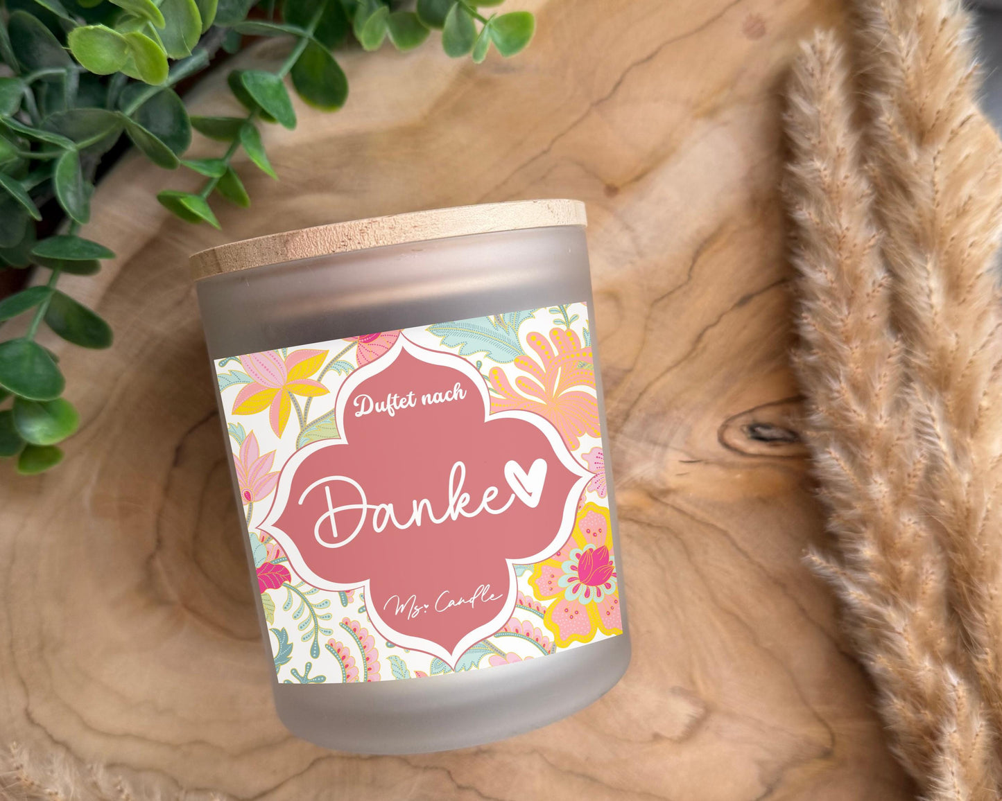 Duftkerze mit Botschaft - Danke
