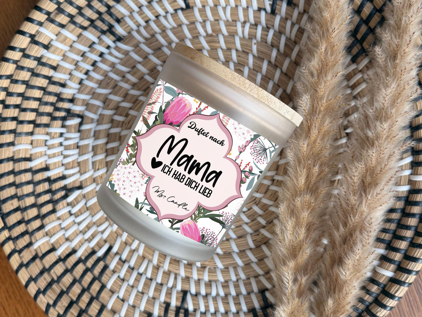 Geschenk für Mama Duftkerze mit Spruch beste Mama Geschenk zum Muttertag Sojawachs Kerze mit Spruch für Mama Geschenkidee als Dankeschön