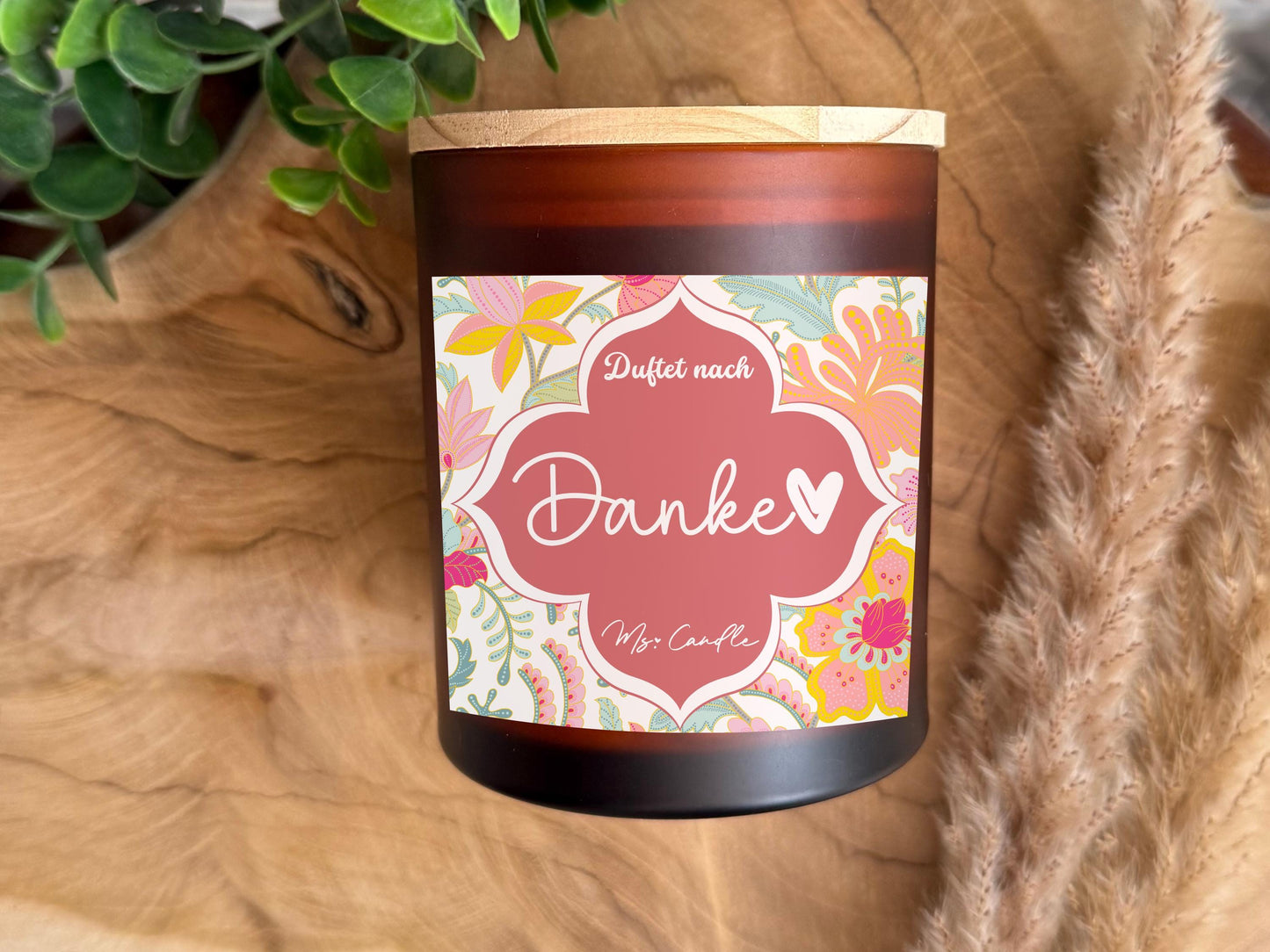 Duftkerze mit Botschaft - Danke