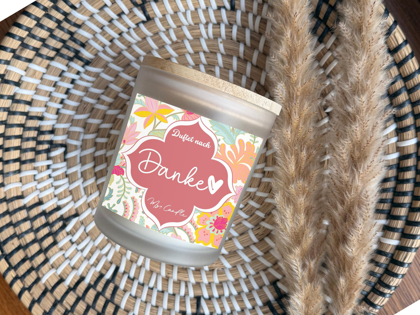 Duftkerze mit Botschaft - Danke