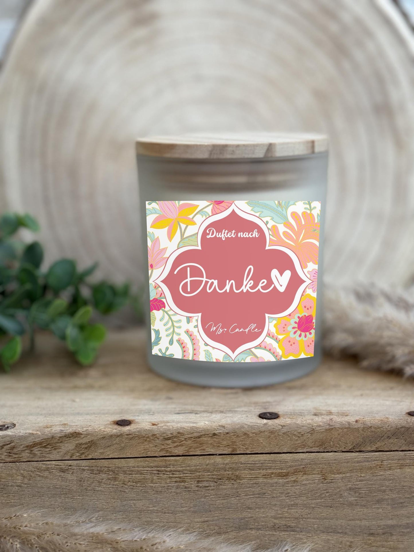 Duftkerze mit Botschaft - Danke