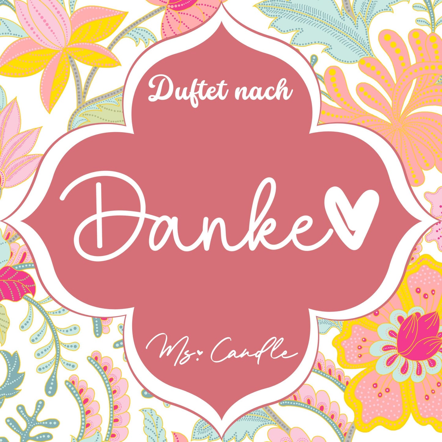 Duftkerze mit Botschaft - Danke