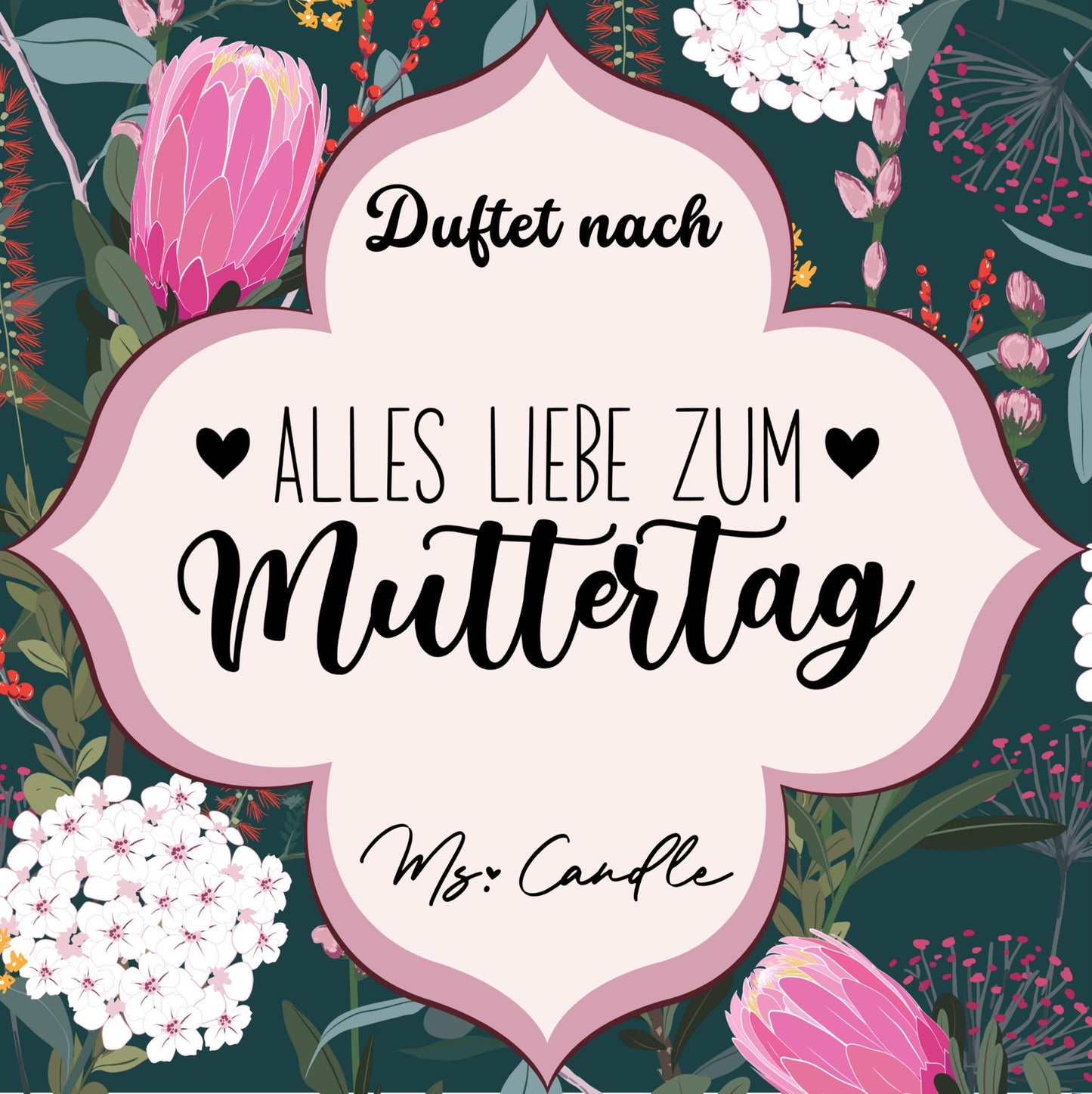 Geschenk für Mama Duftkerze mit Spruch Alles Liebe zum Muttertag Geschenk zum Muttertag Sojawachs Kerze mit Spruch für Mama Geschenkidee