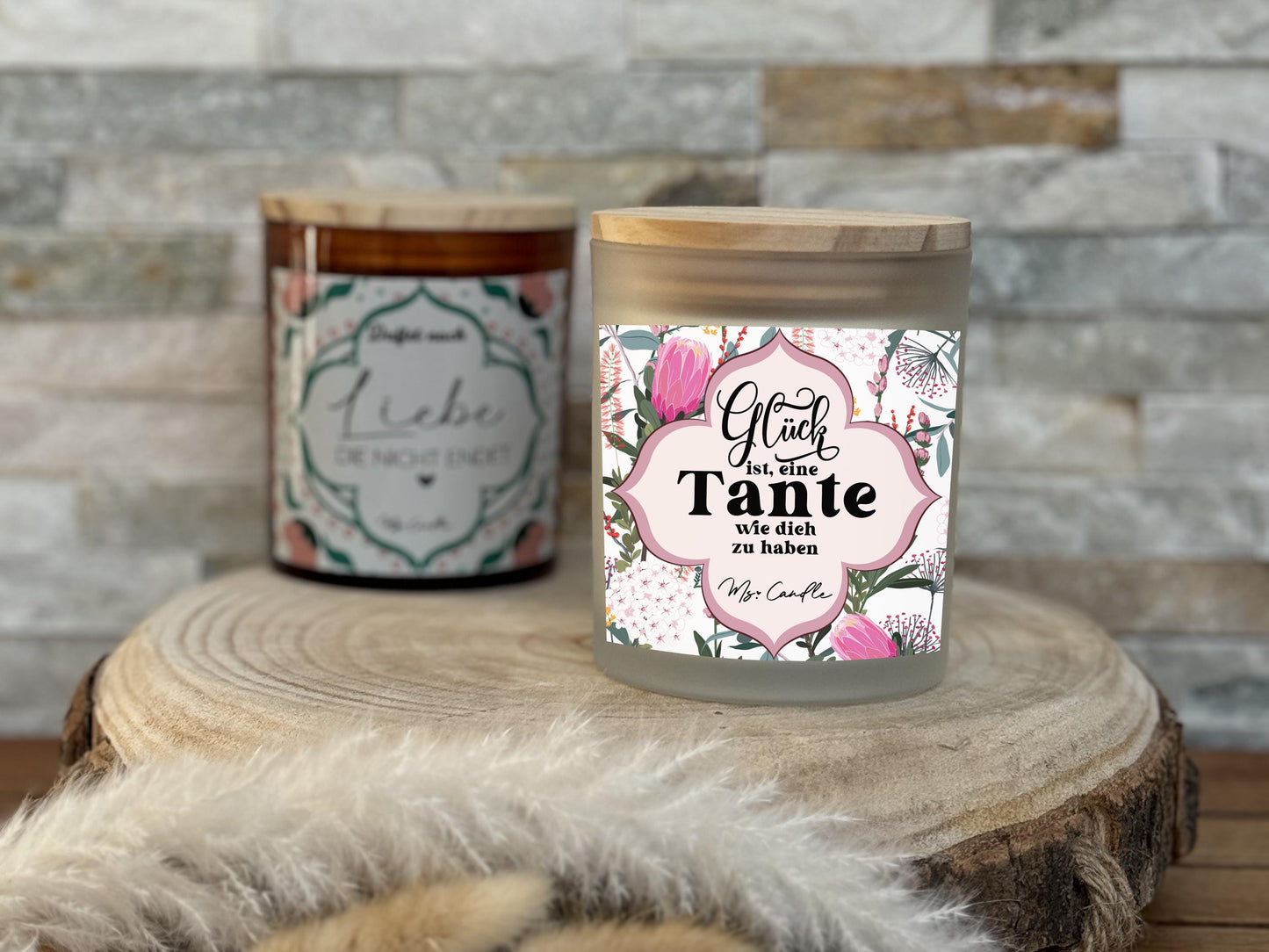 Tante Geschenk Duftkerze mit Spruch Glück ist eine Tante wie dich zu haben Tante Sojawachs Kerze mit Spruch für Tante Geburtstagsgeschenk