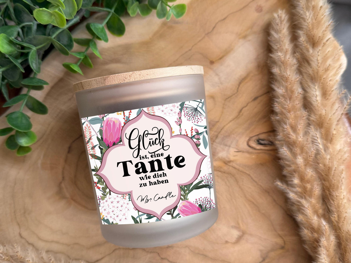 Tante Geschenk Duftkerze mit Spruch Glück ist eine Tante wie dich zu haben Tante Sojawachs Kerze mit Spruch für Tante Geburtstagsgeschenk