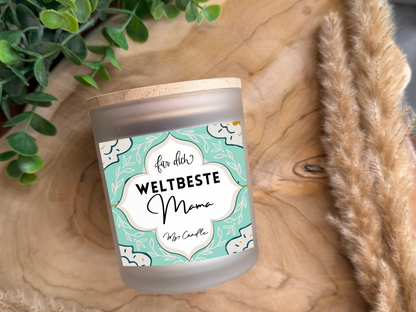 Duftkerze mit Spruch - Weltbeste Mama