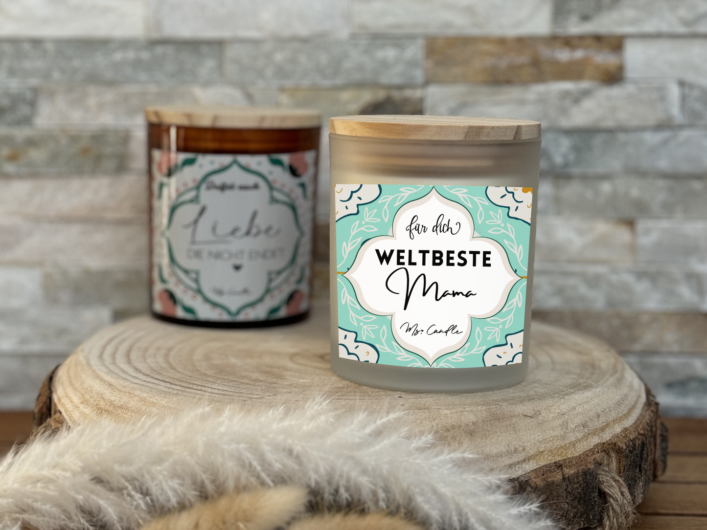 Duftkerze mit Spruch - Weltbeste Mama