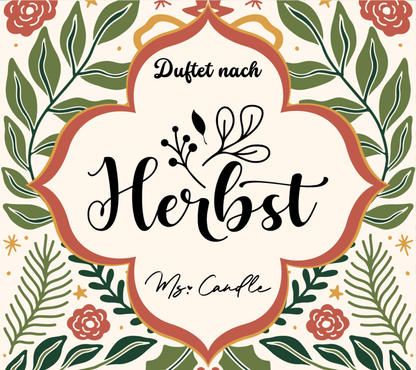 Duftkerze mit Spruch - Herbst