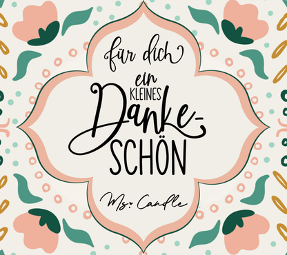 Duftkerze mit Botschaft - Für dich ein kleines Dankeschön
