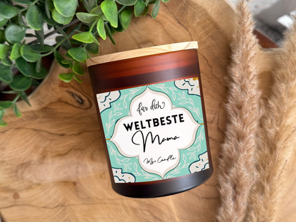 Duftkerze mit Spruch - Weltbeste Mama