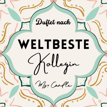 Duftkerze mit Botschaft - Weltbeste Kollegin