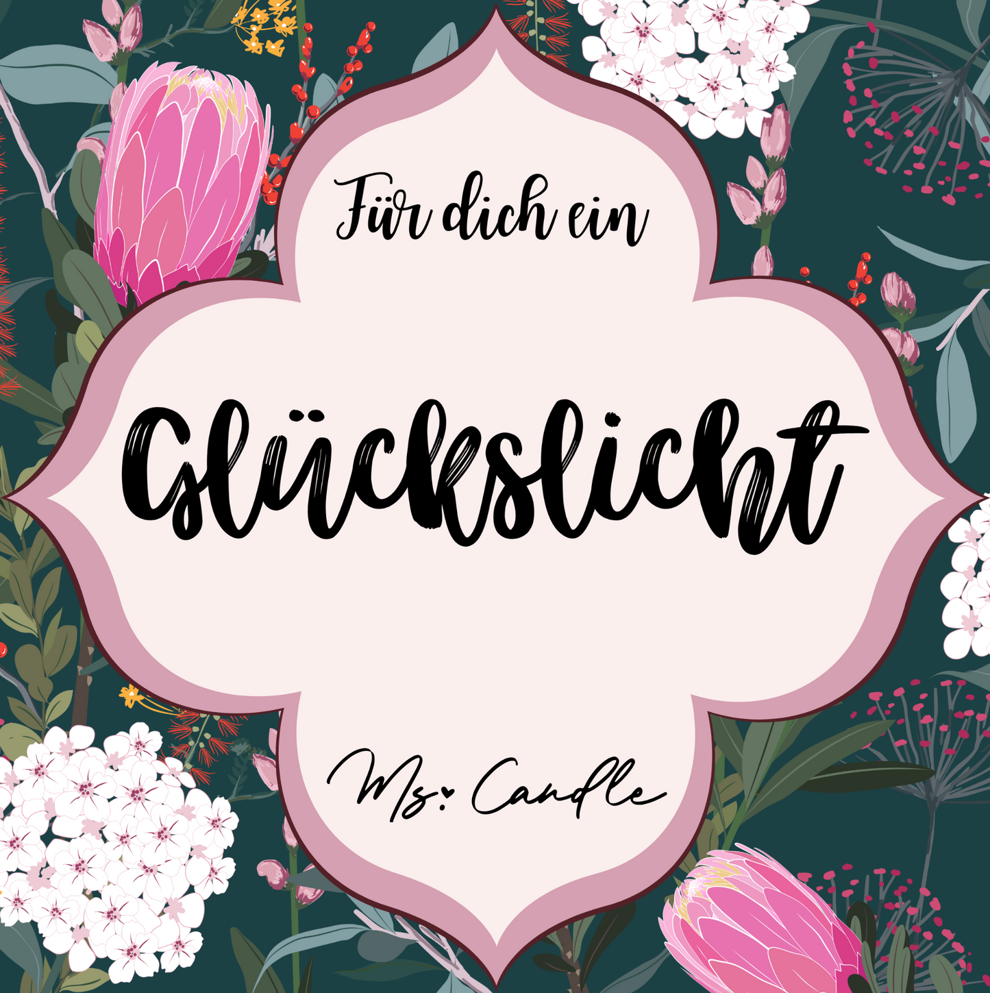 Duftkerze mit Botschaft - Für dich ein Glückslicht