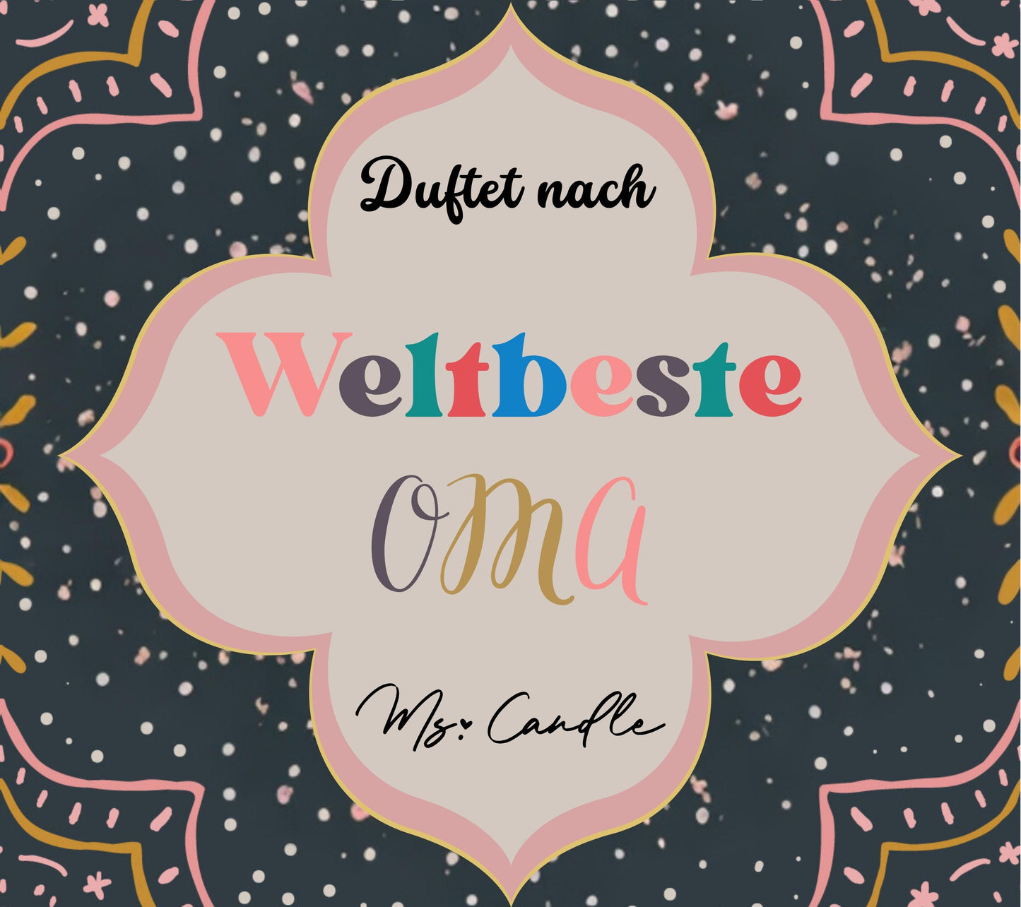 Duftkerze mit Botschaft - Weltbeste Oma