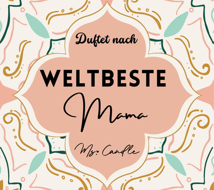 Duftkerze mit Botschaft - Weltbeste Mama